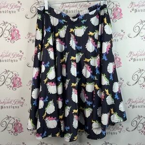 Joolz skirt unicorns rainbow cute flowy Whimsical Unicorn Print Skater Skirt